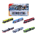Majorette - 1:100 City Bus MAN+ Siemens Tram Hang Sell Assortment - Case Of 12 (Model Vehicle)