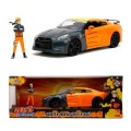 Naruto - Nissan GT-R R35 (2009) 1:24 Scale With Naruto Figure Hollywood Rides Diecast (Model Car)
