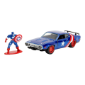 Marvel Comics - 1972 Plymouth GTX With Captain America 1:32 Scale Diecast (Model Vehicle)