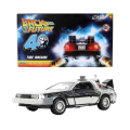 Back To The Future - Delorean (Chrome) 1:24 Scale Diecast (Model Car)