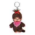Monchhichi - Beanie Bandana Girl Keychain (Plush Toy)