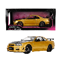 Pink Slips - 1:18 Nissan Gtr R34 Ztune Gold Diecast (Model Car)