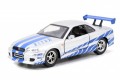 Fast & Furious - 2002 Nissan Skyline GTR R34 Silver Hollywood Ride (Model Car)