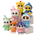 Skittens - Streetwear Collectible Plush Keychain Cats 6.5″ Blind Box Display Of 9 Series 2 (Plush Toys)