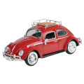 Volkswagen Collection - 1:24 Scale Red 1966 Volkswagen Classic Beetle With Rear Luggage Rack (Model Car)