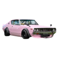 Solido - 1:43 Nissan Skyline GT-R KPGC110 Kenmeri With Liberty Walk Body Kit Pink 1972 (Model Car)