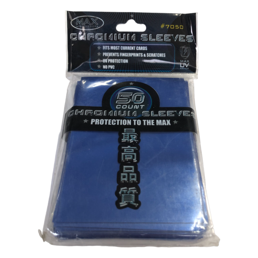 Max Pro Chromium Blue Card Sleeves 50 Count - DVDLand Max Pro Chromium Blue Card Sleeves 50 Count - DVDLand
