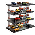 1:64 Diorama - Four Story Orange And White Parking Lot Scene