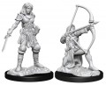 Pathfinder - Deep Cuts Unpainted Miniatures: Human Fighter Female (Miniature Figure)