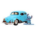 Lilo And Stitch - VW Beetle (Blue) 1:32 Scale With Stitch MetalFig (Model Car)