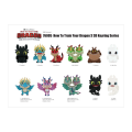 How To Train Your Dragon - 3D Figural Keychain Blind Bag Display Of 24