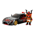 Lab Monkeys - 1:24 Mazda RX7 Diecast Vehicle With SARU 3.25" Figure (Model Car)