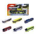 Majorette - 1:100 City MAN Bus Hang Sell Assortment - Case Of 12 (Model Vehicle)
