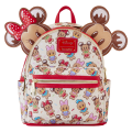 Disney - Mickey And Friends Gingerbread Cookie All-Over Print Mini Backpack With Ear Headband (Loungefly Backpack)