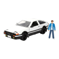Initial D - 1:24 1986 Toyota Trueno With Takumi (Model Car)