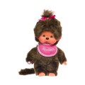 Monchhichi - Classic Pink Bib Girl (Plush Toy)